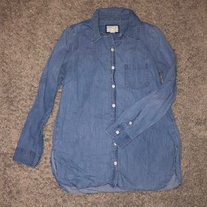 Button up denim style shirt